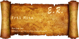 Ertl Rita névjegykártya
