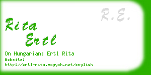 rita ertl business card